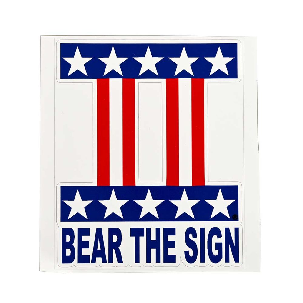 Bear The Sign Baseball Logo Sticker
