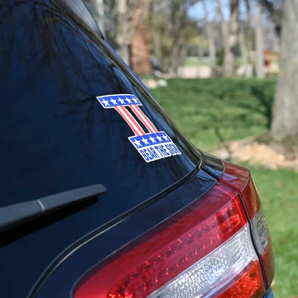 Bear The Sign Baseball Logo Sticker